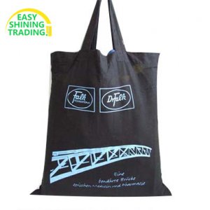 reusable black cotton bag