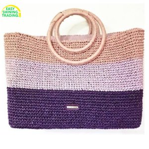 straw bag with round handle