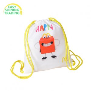  organic cotton drawstring backpack bag