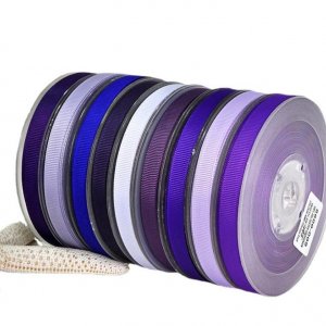 Purple Ribbed Ribbon