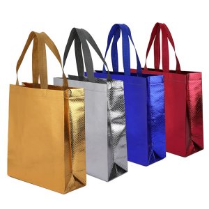 amination Metallic Silver Non Woven Bag