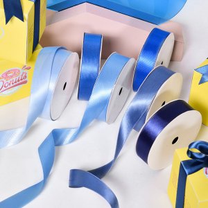 blue polyester ribbon roll