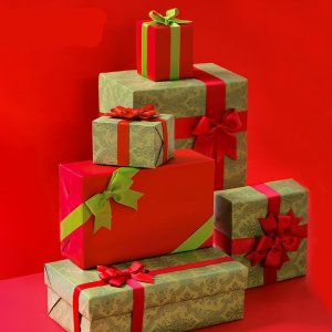 Christmas Ribbon Gift box Packing