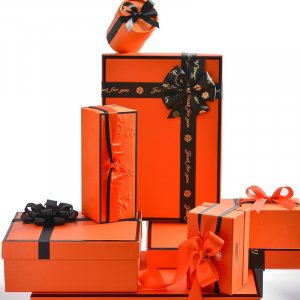 Orange Ribbon Gift Packing